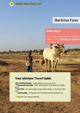example page 0 from our offline Travel Guide for Burkina Faso